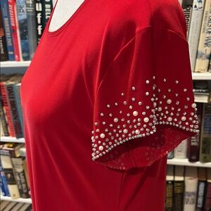Elegant Red Women’s Jersey Dress